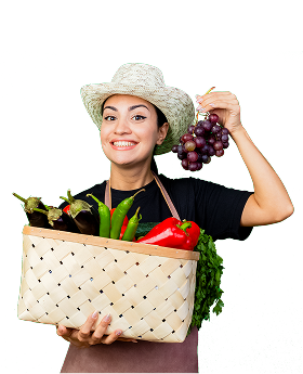 Woman with Grapes